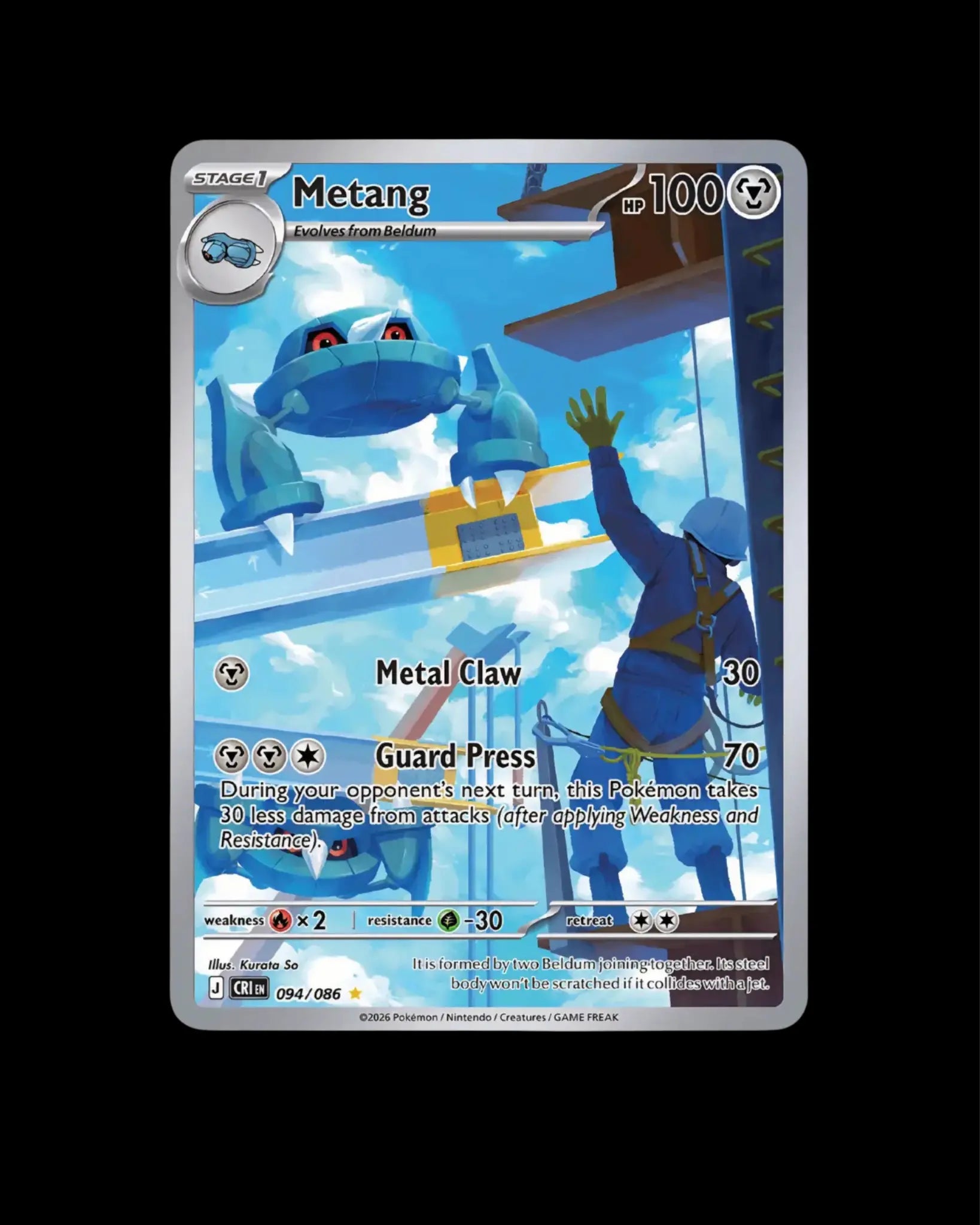 Pokémon TCG Metang 094/086 Chaos Rising English NM