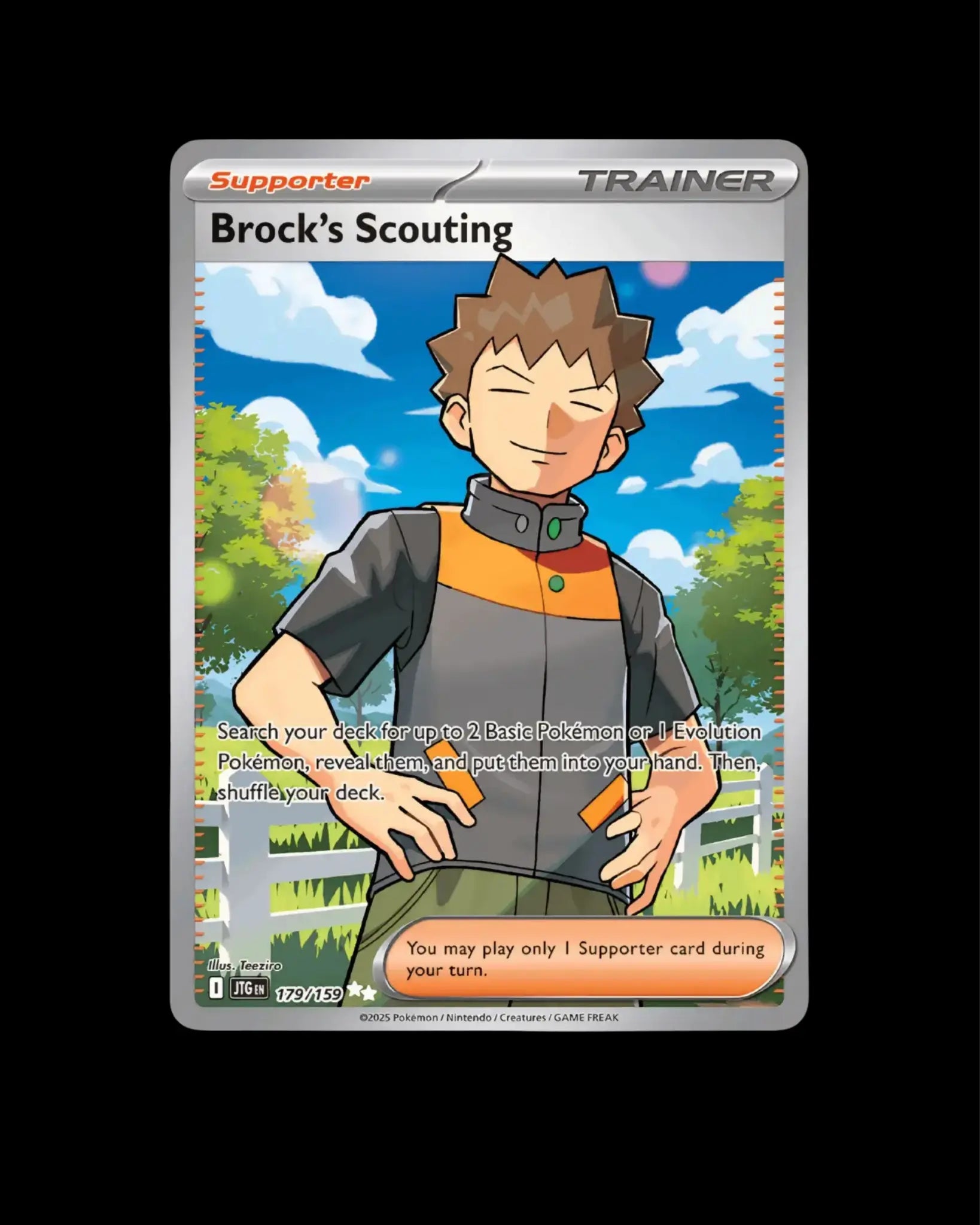 Pokémon TCG Brock's Scouting 179/159 Journey Together English NM