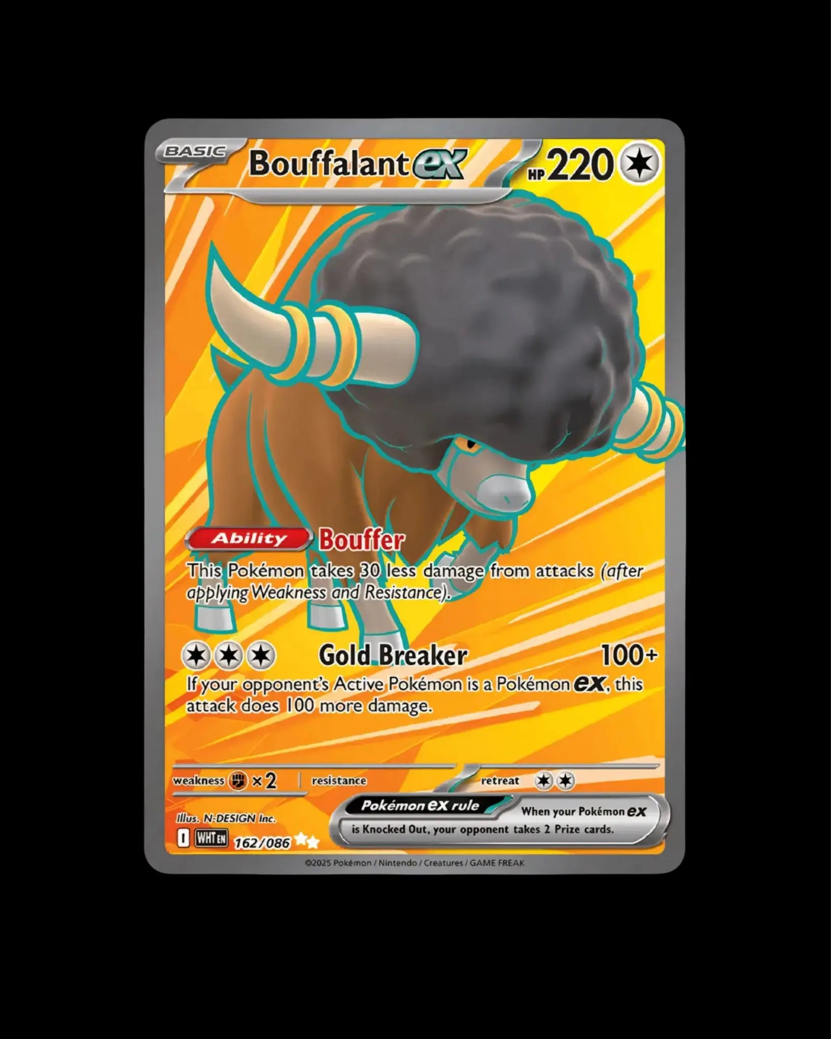 Pokémon TCG Bouffalant ex 162/086 White Flare English NM