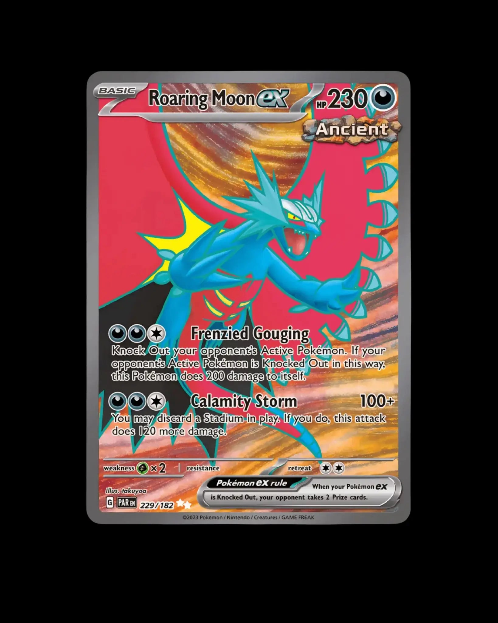 Pokémon TCG Roaring Moon ex 229/182 Paradox Rift English NM
