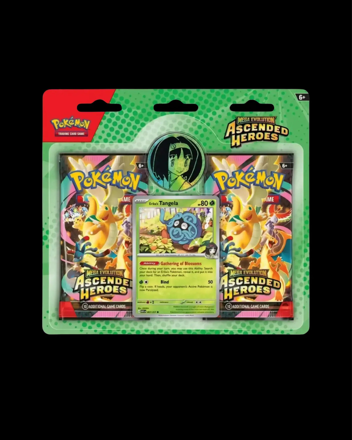 Pokémon TCG Mega Evolution Ascended Heroes Erika's Tangela 2-Pack Blister English