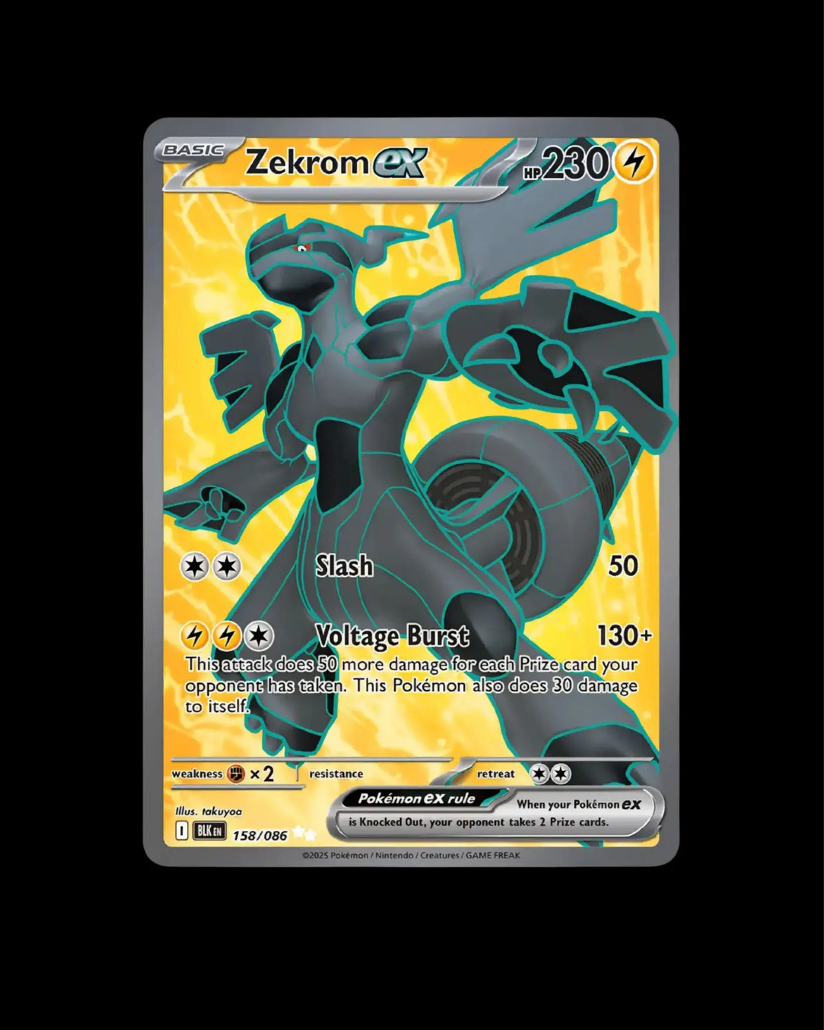 Pokémon TCG Zekrom ex 158/086 Black Bolt English NM