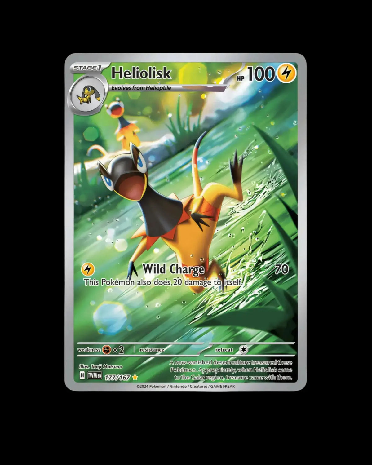 Pokémon TCG Heliolisk 177/167 Twilight Masquerade English NM