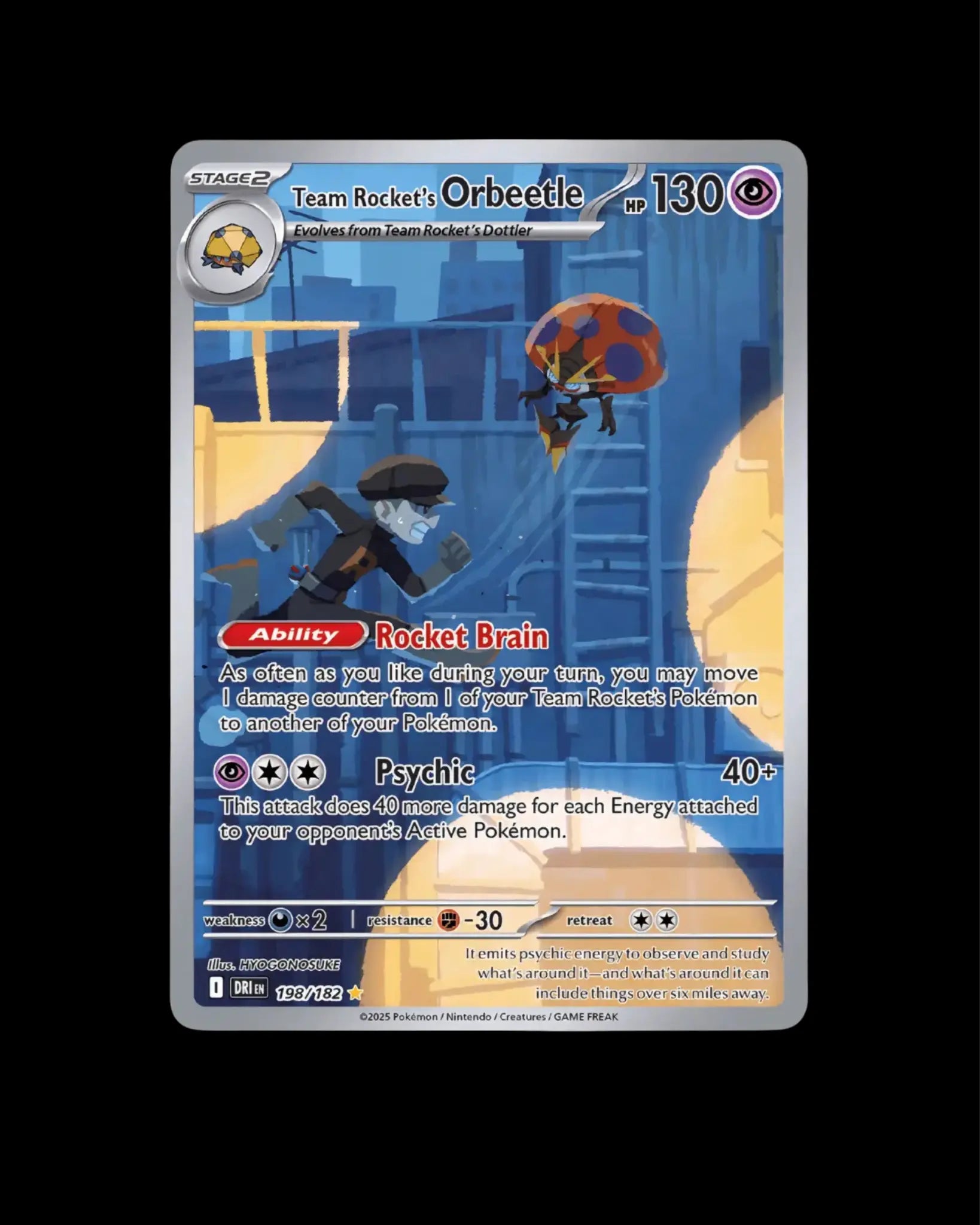Pokémon TCG Team Rocket's Orbeetle 198/182 Destined Rivals English NM